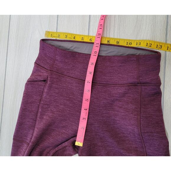 Title Nine Leggings Size Small Purple Fleece Lined Athleisure Outdoors Comfy - Picture 6 of 11